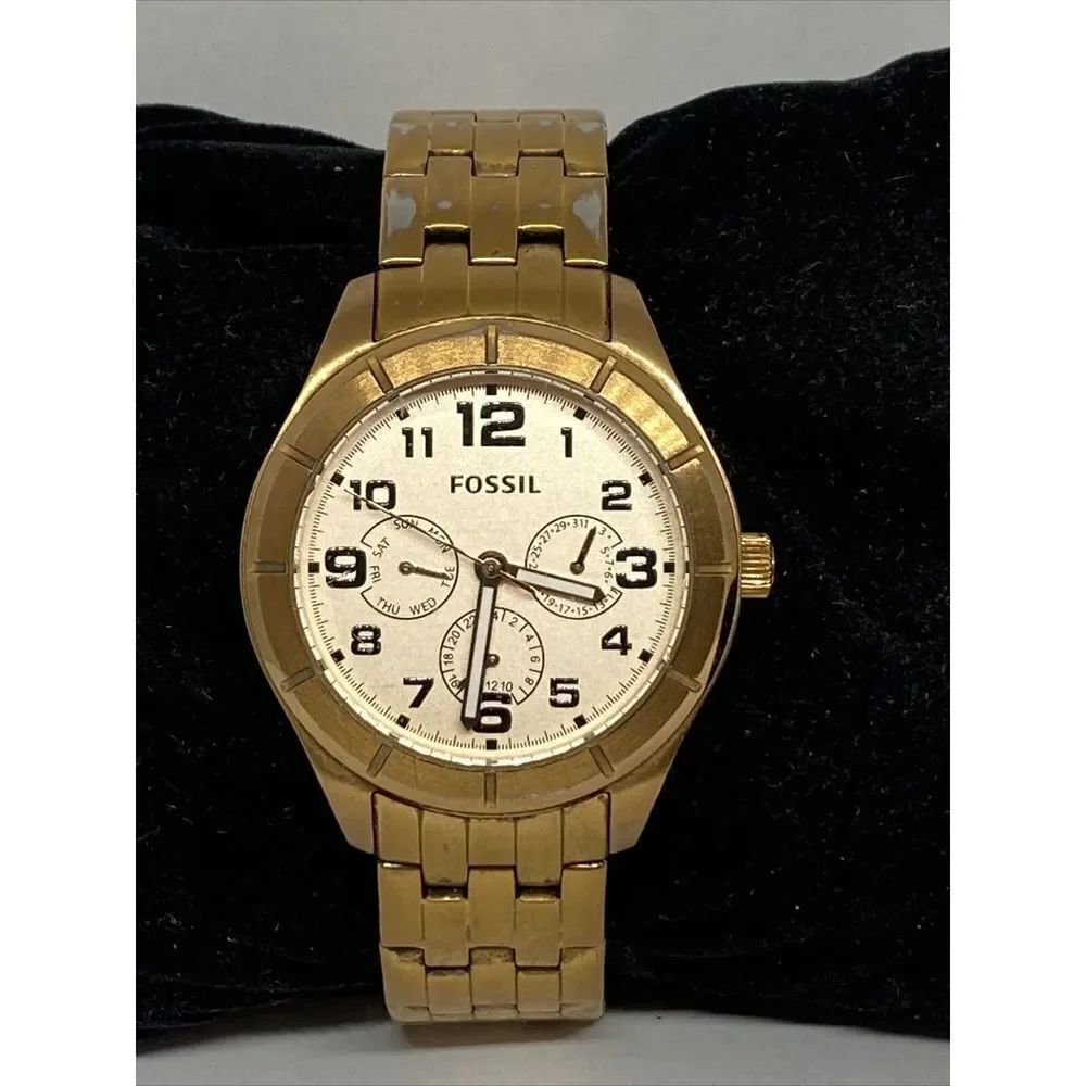 Fossil Classic BQ1411 Women's Rose Gold Stainless Steel Analog Dial Watch JK533